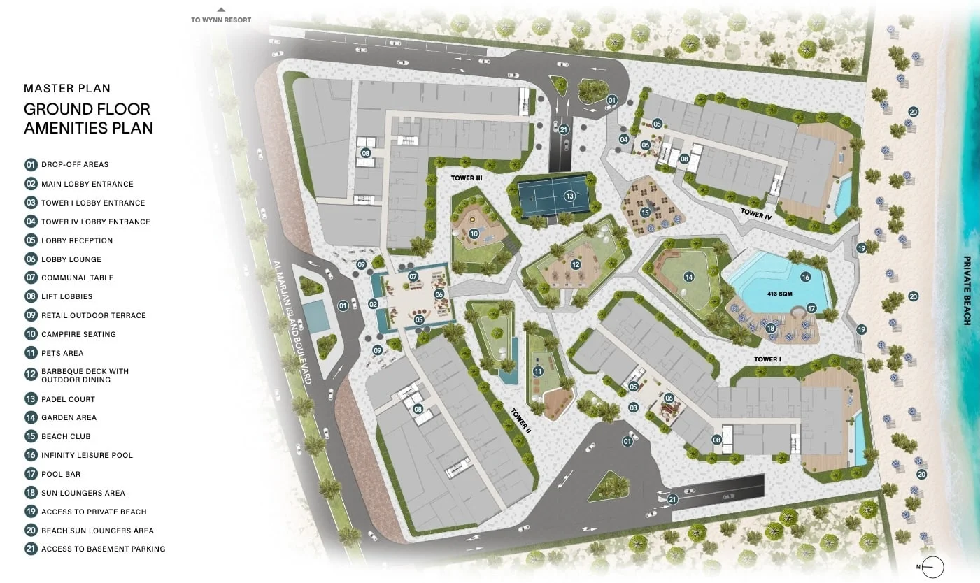 The Ellington Cove master plan is made of Tower A and tower B both of which are surrounded by a vast range of hotel style features and amenities.